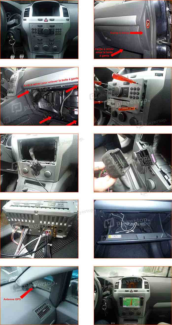 installation autoradio opel zafira 2008